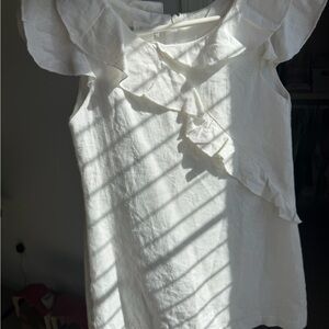 Charming White Ruffle Dress for Kids